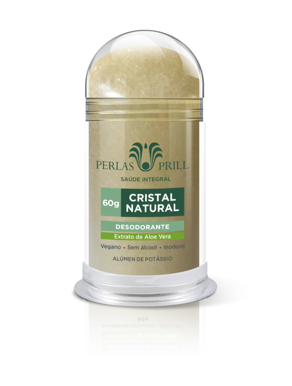 INDICAÇÕES O Desodorante Cristal Natural Perlas Prill é uma alternativa eficaz para quem quer evitar compostos químicos agressivos como cloridrato de alumínio, álcool, triclosan, parabenos, ftalatos, sulfatos e perfumes, geralmente presentes nos antitranspirantes e desodorantes comuns. O Cristal Natural tem poderosa ação antisséptica, prevenindo o odor do suor sem bloquear a transpiração, e é inócuo ao organismo - não gera nenhuma toxicidade – além de auxiliar a impedir infecções na pele. Como cicatrizante, é excelente para aplicação na pele pós-barba ou pós-depilação, evitando inflamações e irritação.