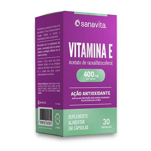 Vitamina E 400mg 30 Cápsulas
